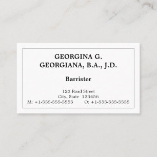 Vintage, Professionell Attorney-Affärskort Visitkort