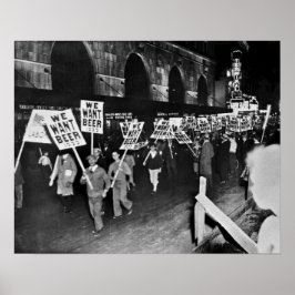 Vintage Prohibition Beer, Vi vill ha öl, ölkonst Poster