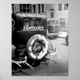 Vintage Prohibition Beer, Vintage 1930, Pub art Poster