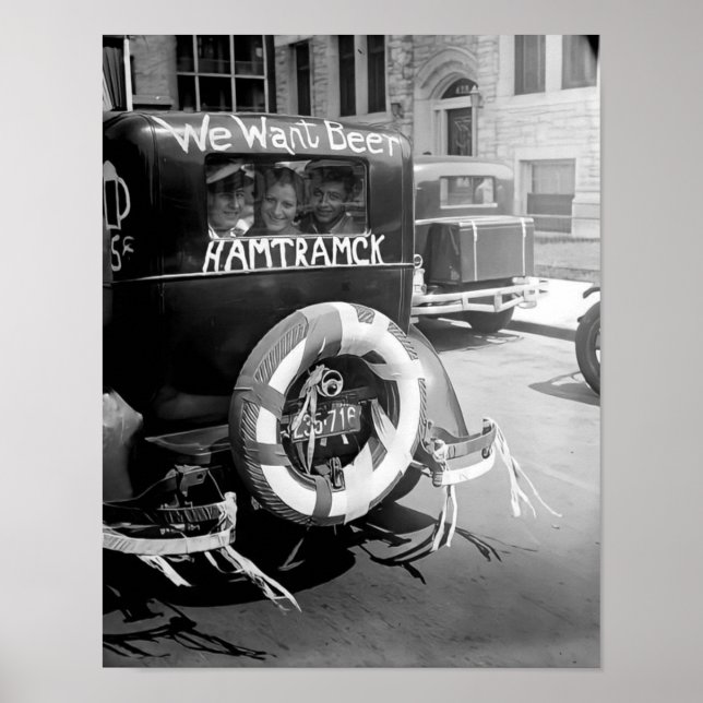 Vintage Prohibition Beer, Vintage 1930, Pub art Poster (Framsidan)