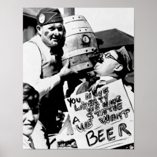 Vintage Prohibition Öl, Vi Vill Ha Öl Förbud Poster