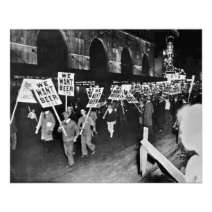 Vintage Prohibition Öl, Vi Vill Ha Öl, Öl konst Fototryck