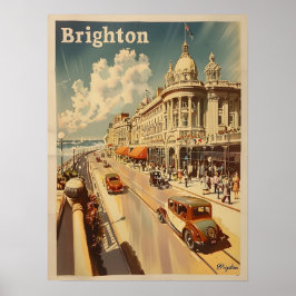 Vintage Promened i Sunny Brighton Poster