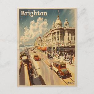 Vintage Promened i Sunny Brighton Vykort