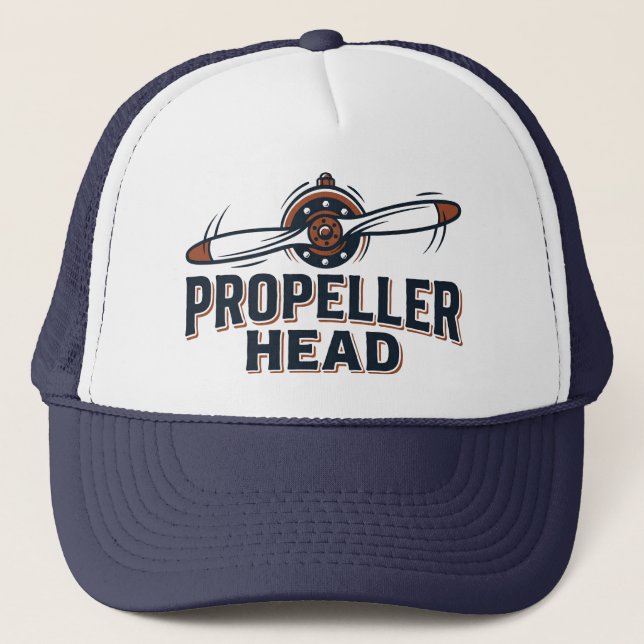 Vintage propellerhuvud luftfart keps (Framsida)