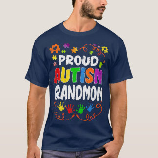Vintage Proud Autism Grandmamma Puzzle Autism Awar T Shirt
