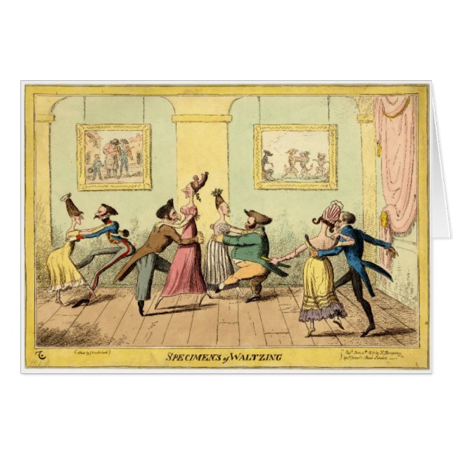 Vintage - prov av Waltzing, Hälsningskort (Framsidan Horizontal)