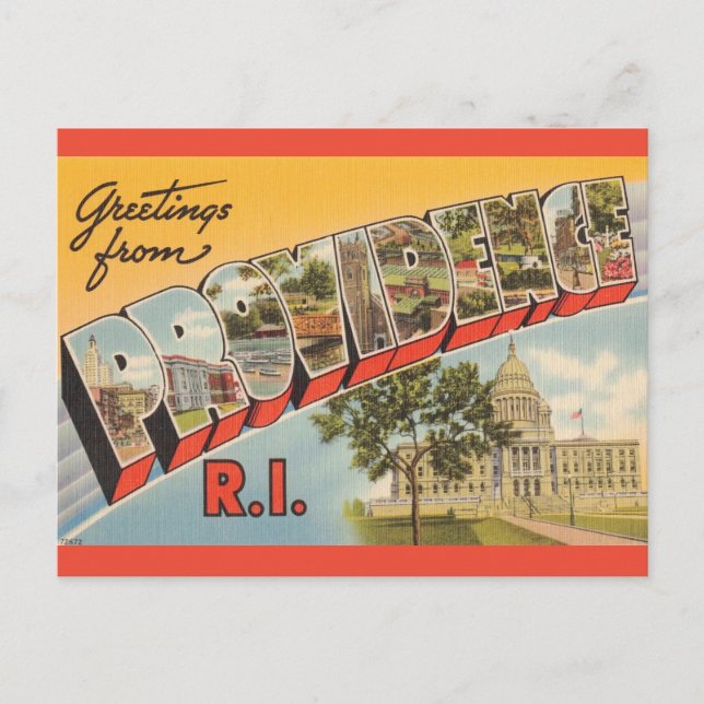 Vintage Providence RI  Vykort (Framsida)