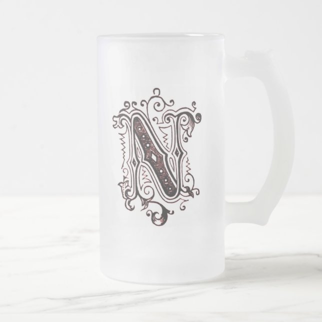 Vintage Prydnadsämnet 'N' - Mugg (Höger)