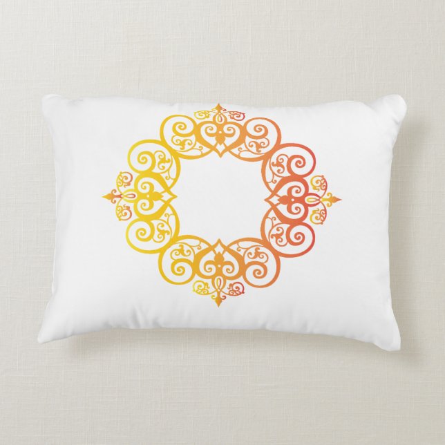 Vintage prydnadsram Elegant dekorativ kant Prydnadskudde (Baksidan)