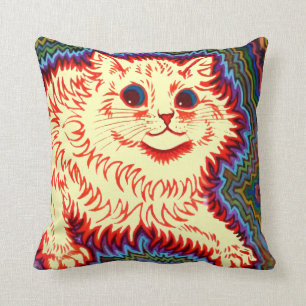 Vintage Psychedelic Cat av Louis Wain Kudde
