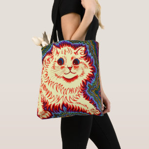 Vintage Psychedelic Cat av Louis Wain Tygkasse