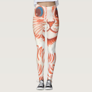 Vintage Psychedelic Cat by Louis Wain Leggings