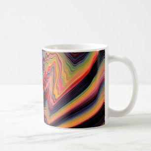 Vintage psychedelic mönster kaffemugg