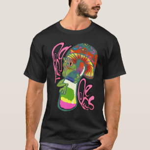 Vintage Psychedelic Peace Frog Jazzy Mushroom Bong T Shirt