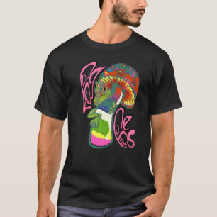 Vintage Psychedelic Peace Frog Jazzy Mushroom Bong T Shirt
