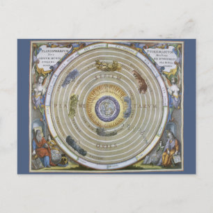 Vintage Ptolemaic Planisphere av Andreas Cellarius Vykort