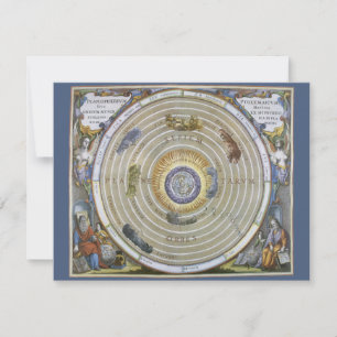 Vintage Ptolemaisk planisfär av Andreas Cellarius