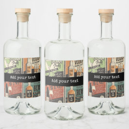 Vintage Pub Drink-plattor Spritflaskor Etikett