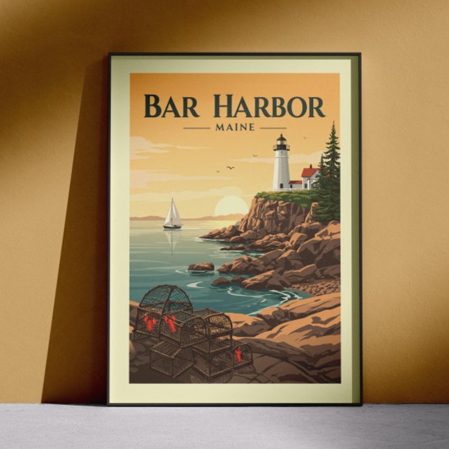 Vintage Pub Harbour Maine Poster (Skapare uppladdad)