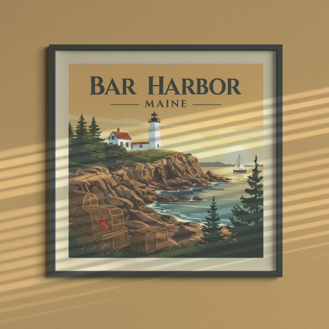 Vintage Pub Harbour Maine Poster (Skapare uppladdad)