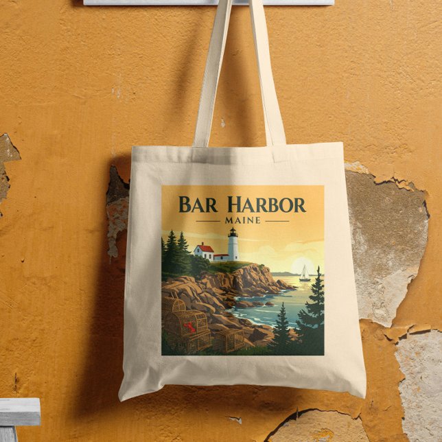 Vintage Pub Harbour Maine Tygkasse (Skapare uppladdad)
