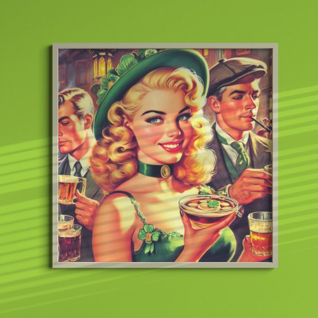 Vintage Pub Irish Girl Poster (Skapare uppladdad)