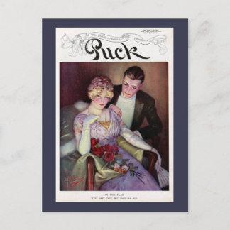 Vintage Puck Magazine Cover - Vid uppspelning Vykort