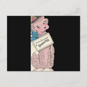 Vintage Pudel Dotter Vykort