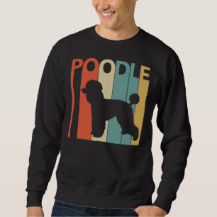 Vintage Pudel Hund Lång Ärmad Tröja