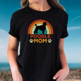 Vintage Pudel Hund Mamma Sunset T Shirt