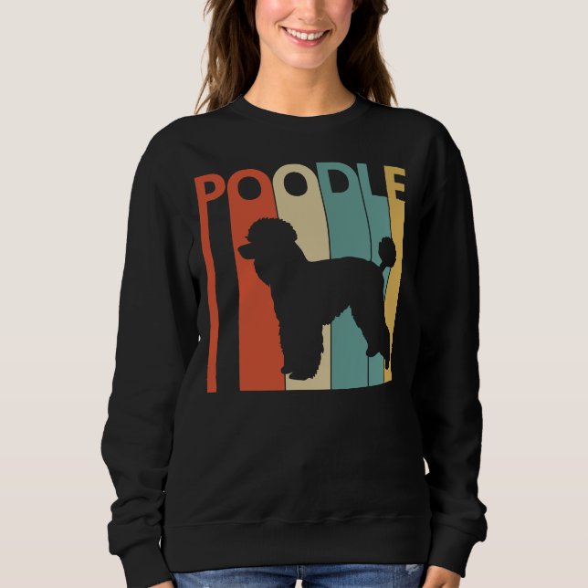 Vintage Pudel Hund T Shirt (Framsida)