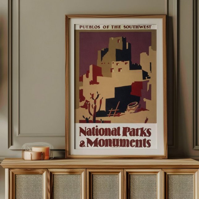 Vintage Pueblos i sydvästra nationalparken Poster (Skapare uppladdad)