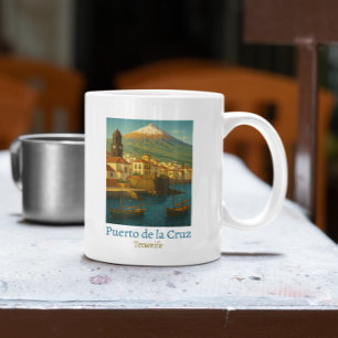 Vintage Puerto de la Cruz Tenerife Travel Kaffemugg