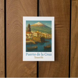 Vintage Puerto de la Cruz Tenerife Travel Vykort