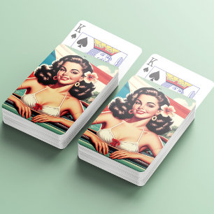 Vintage Puerto Rican Girl Casinokort