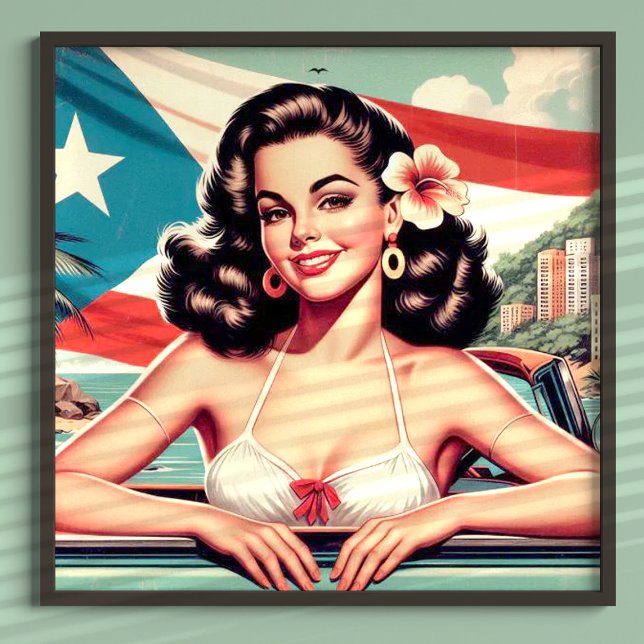 Vintage Puerto Rican Girl Poster (Skapare uppladdad)