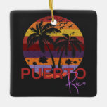 Vintage Puerto Rico Summer Beach Julgransprydnad Keramik<br><div class="desc">Fantastisk Vintage Puerto Rico-design för stranden älskare under sommaren.</div>