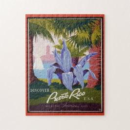 Vintage Puerto Rico Travel Poster Pussel
