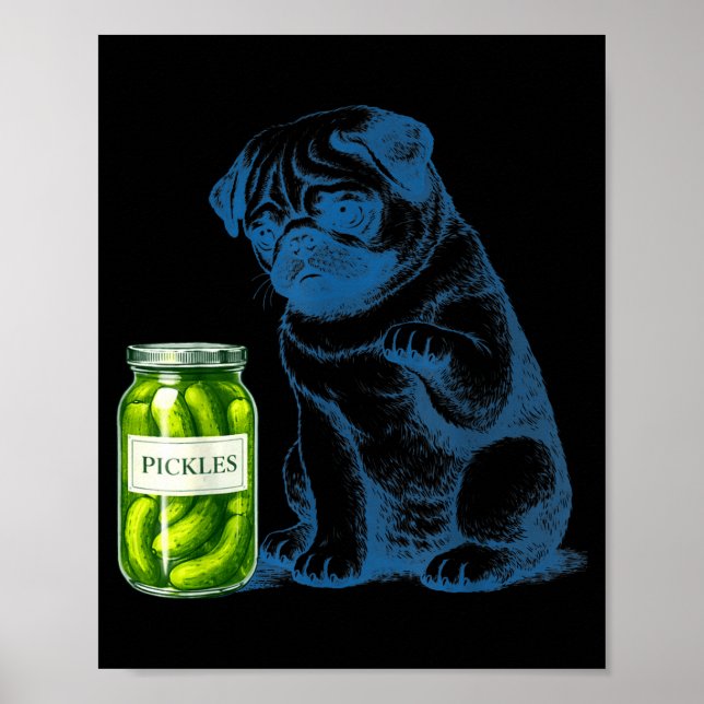 Vintage Pug Hund kryddburk Poster (Framsidan)