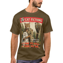 Vintage Pulp Fiction Katttröja | Retro Äventyr M