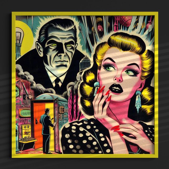 Vintage Pulp-illustration Poster (Skapare uppladdad)