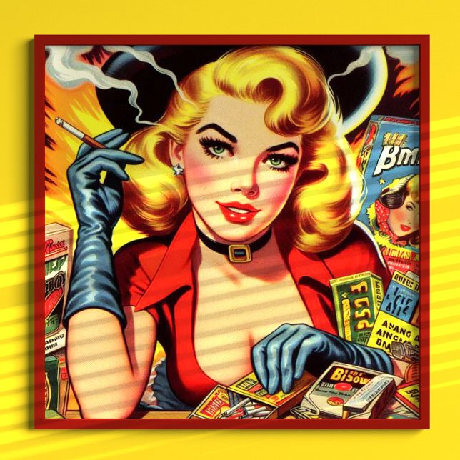 Vintage Pulp Land Girl Poster (Skapare uppladdad)