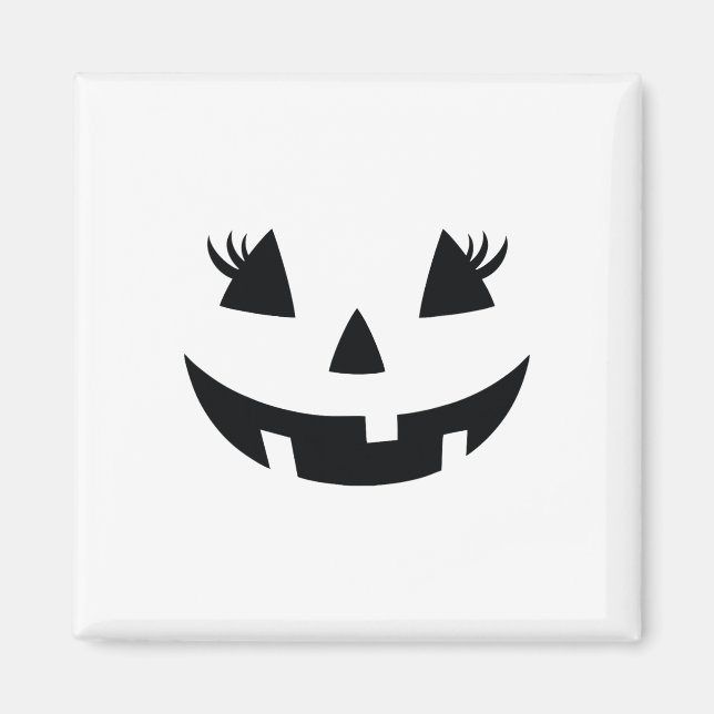 Vintage Pumpkin Ansikte Jackolantern Jack o lanter Magnet (Framsidan)