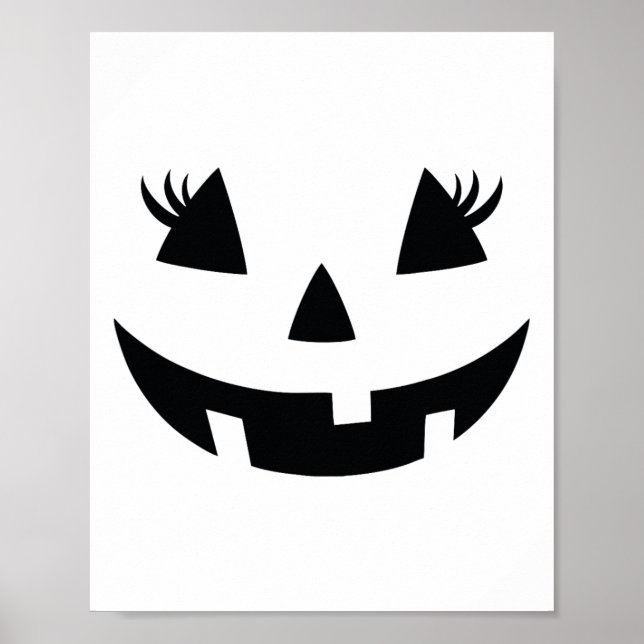 Vintage Pumpkin Ansikte Jackolantern Jack o lanter Poster (Framsidan)