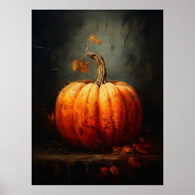 Vintage Pumpkin Farmhouse Stil Poster (Framsidan)