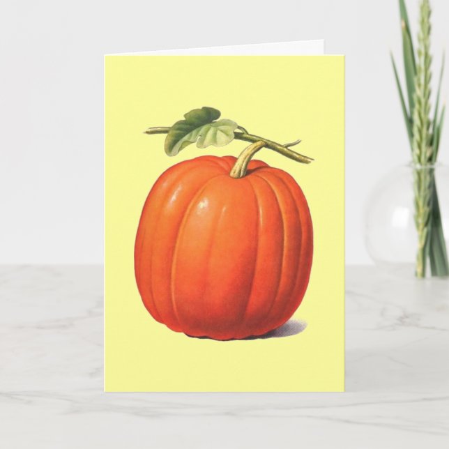 Vintage Pumpkin Helgkort (Framsida)