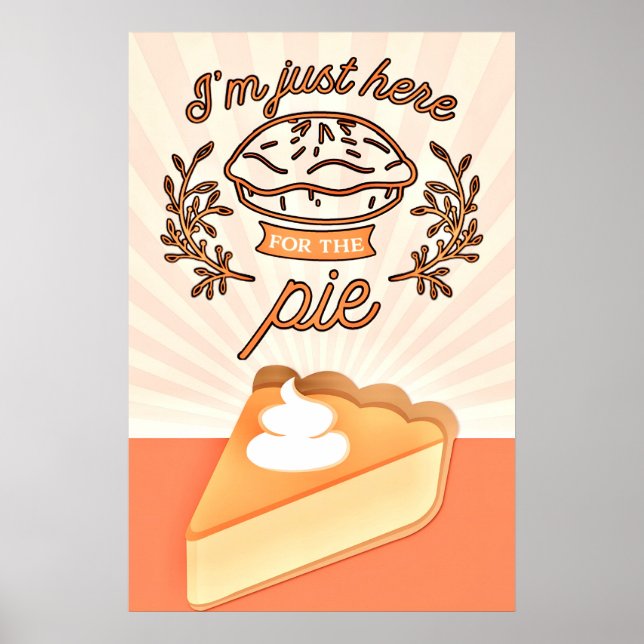 Vintage Pumpkin Paj Illustration Poster (Framsidan)
