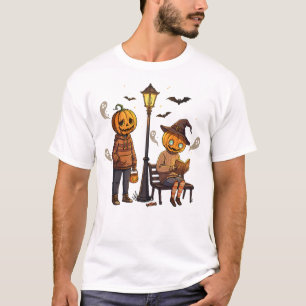 Vintage Pumpkin Twins: Spektrala fladdermöss & Glö T Shirt