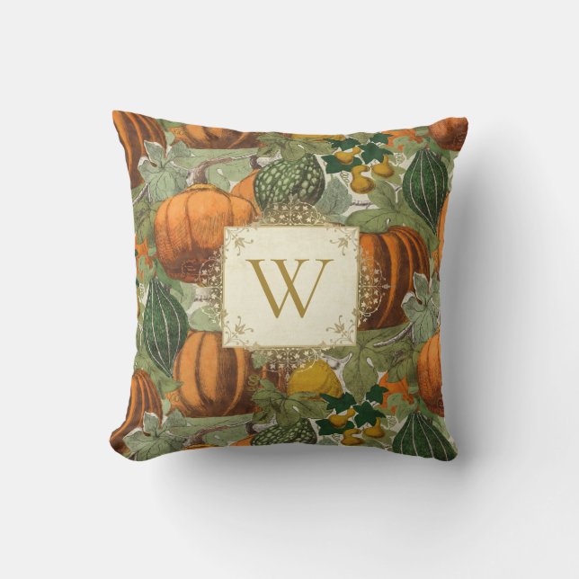 Vintage Pumpkins and Gourds Dekorativ kudde (Framsida)